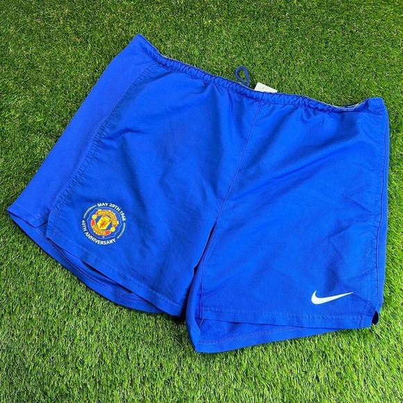 Nike Other - Y2K Nike Manchester United 40th Anniversary Soccer Shorts Blue XL Training